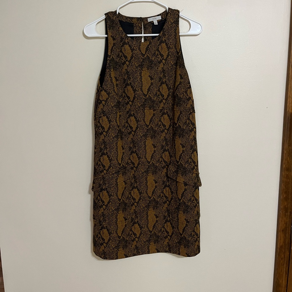 Joie Brown and Black Patterned Mini Dress